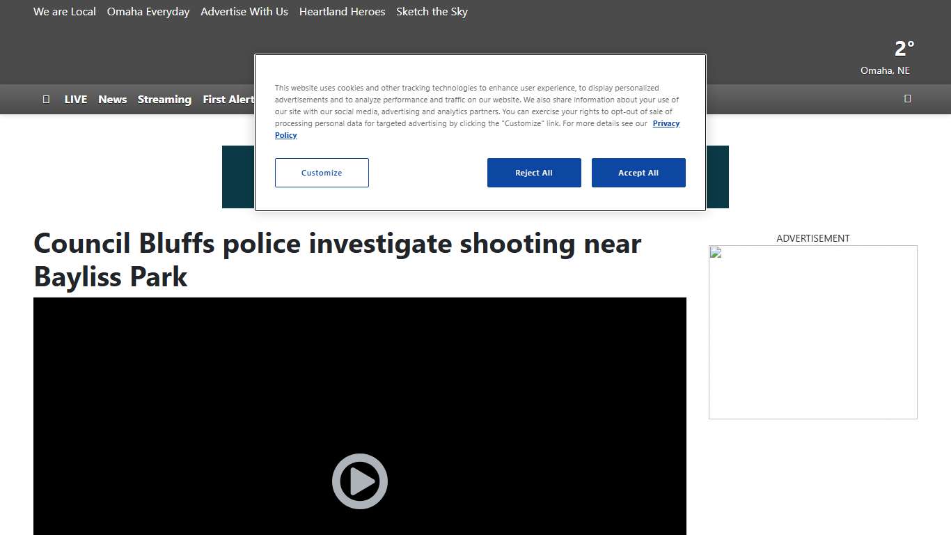 Council Bluffs police investigate shooting near Bayliss Park